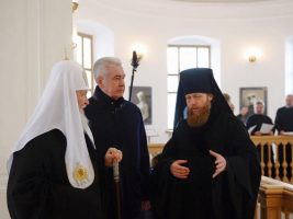Сергей Собянин вместе с Патриархом Кириллом посетили выставку СПГ «С нами Бог! Да воскреснет Россия!». (3/02/2017)