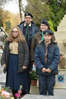 Panikhida solennelle en mémoire des soldats et officiers des Armées Blanches, organisée par l'Union des Descendants des Gallipoliens, concélébrée par Mgr Michel de Genève et Mgr Nestor de Chersonèse, le samedi 24 novembre 2018 à 15 heures au Cimetière Russe de Sainte-Geneviève-des-Bois.