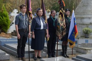 Panikhida solennelle en mémoire des soldats et officiers des Anrées Blanches en exil à Gallipoli, le samedi 25 novembre 2017 au Cimetière Russe de Sainte-Geneviève-des-Bois.