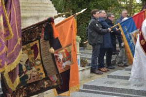 Panikhida solennelle en mémoire des soldats et officiers des Anrées Blanches en exil à Gallipoli, le samedi 25 novembre 2017 au Cimetière Russe de Sainte-Geneviève-des-Bois.