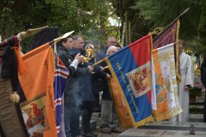 Panikhida solennelle en mémoire des soldats et officiers des Anrées Blanches en exil à Gallipoli, le samedi 25 novembre 2017 au Cimetière Russe de Sainte-Geneviève-des-Bois.
