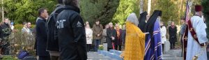 Panikhida solennelle en mémoire des soldats et officiers des Anrées Blanches en exil à Gallipoli, le samedi 25 novembre 2017 au Cimetière Russe de Sainte-Geneviève-des-Bois.