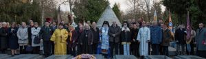 Panikhida solennelle en mémoire des soldats et officiers des Anrées Blanches en exil à Gallipoli, le samedi 25 novembre 2017 au Cimetière Russe de Sainte-Geneviève-des-Bois.
